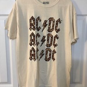 AC/DC Cream Graphic T-Shirt